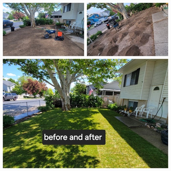 Front Yard Sod Install, by Ponce's Landscaping in the Salt Lake Valley